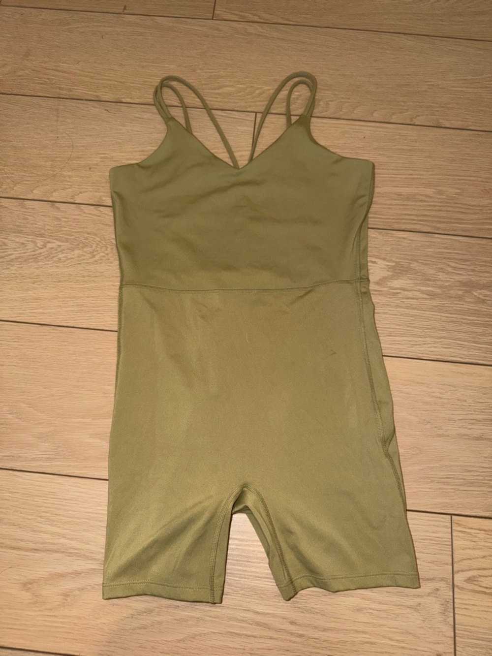 all in motion Olive Green Strappy Knit Romper